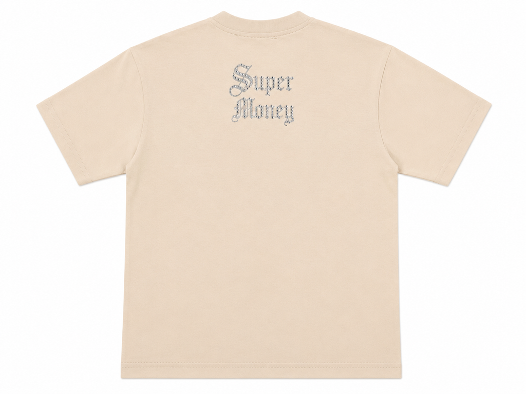 T-Shirt Art Super Money | Stampa e Strass Made in Italy SS26