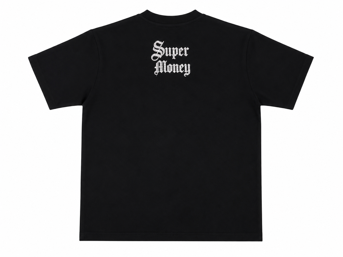 T-Shirt Art Super Money | Stampa e Strass Made in Italy SS26