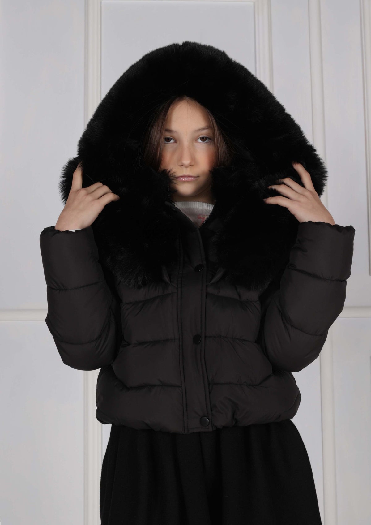 Giubbotto Imbottito Bambino Fun&Fun in Nylon con Cappuccio Removibile - Collezione FW25