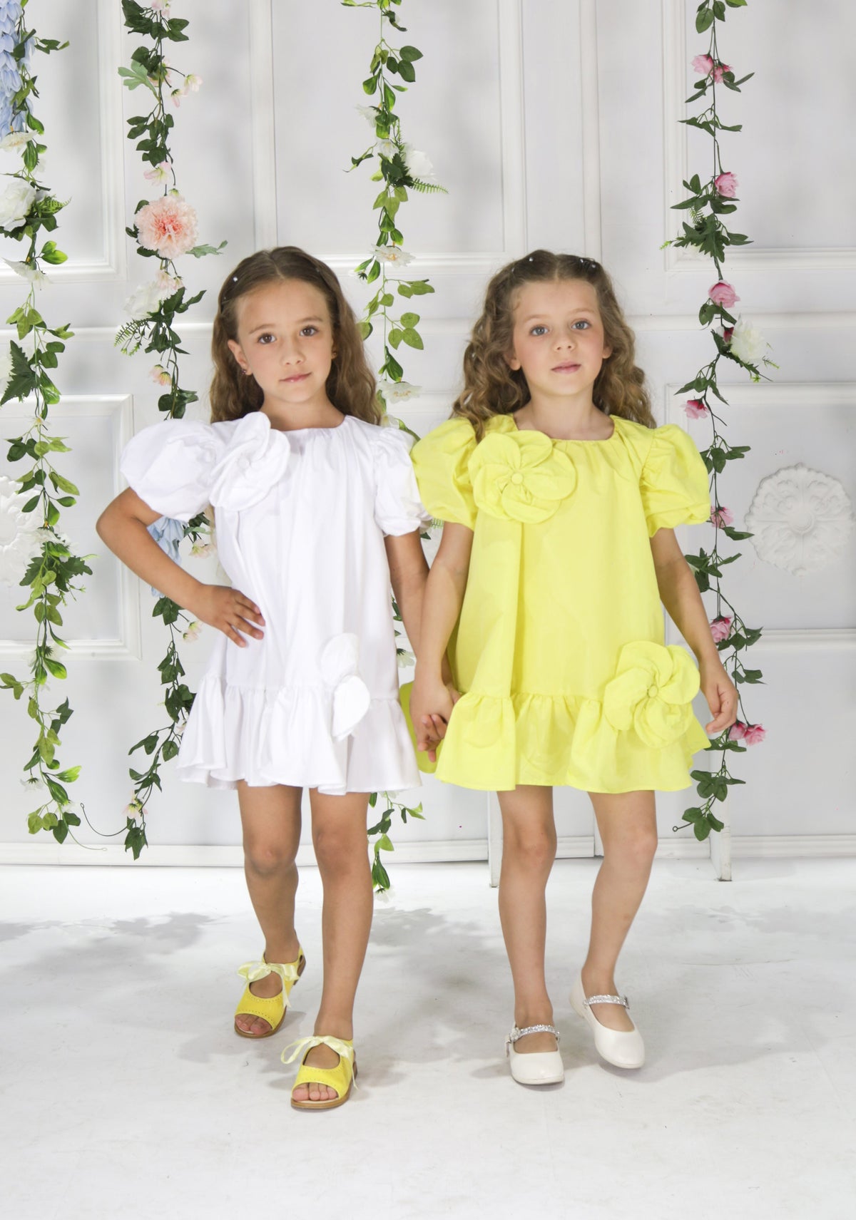 Abito Fun & Fun giallo bambina