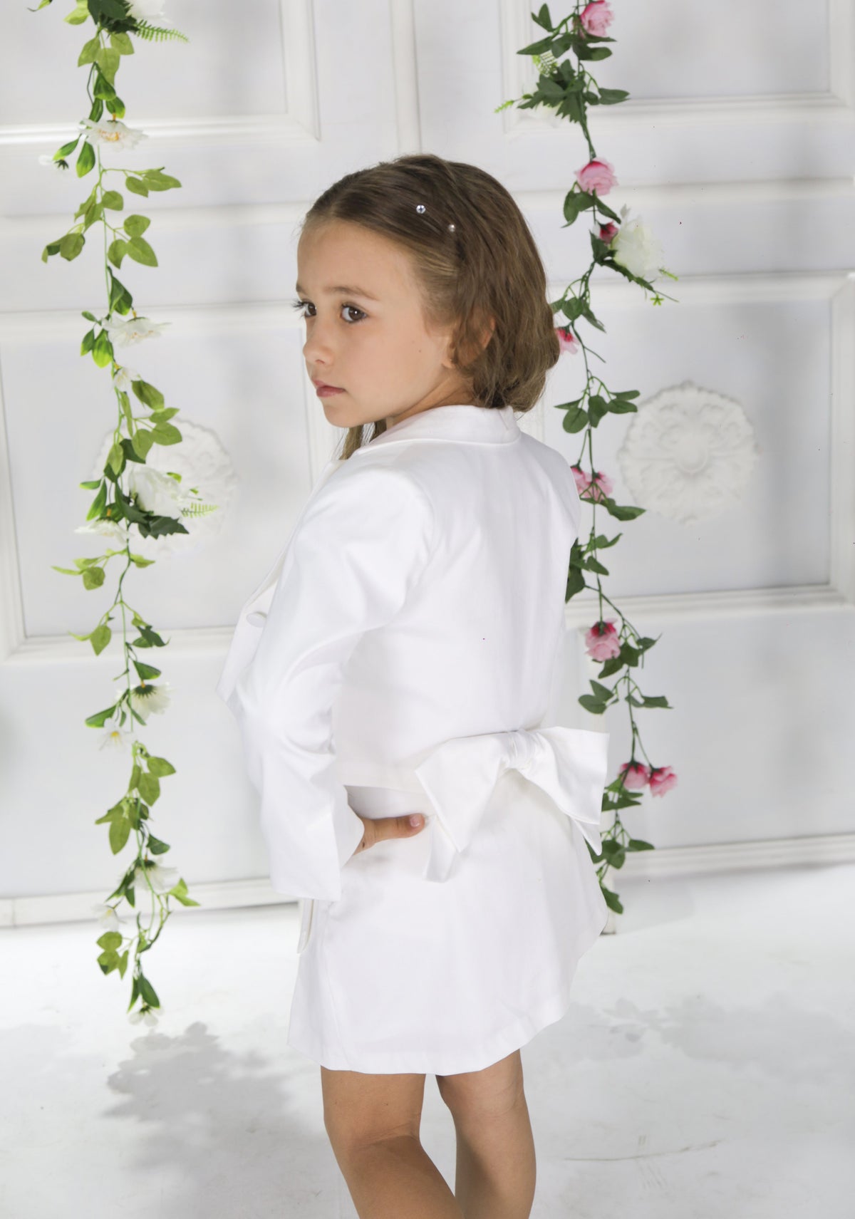 Giacca Fun & Fun bianco bambina