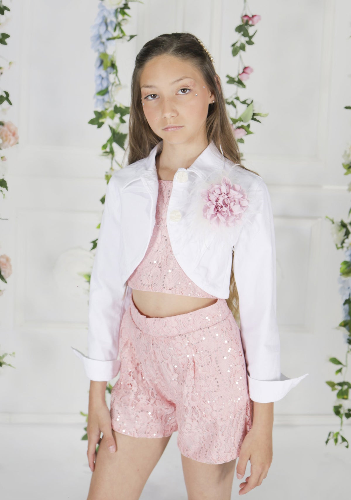 Giacca Fun & Fun bianco bambina