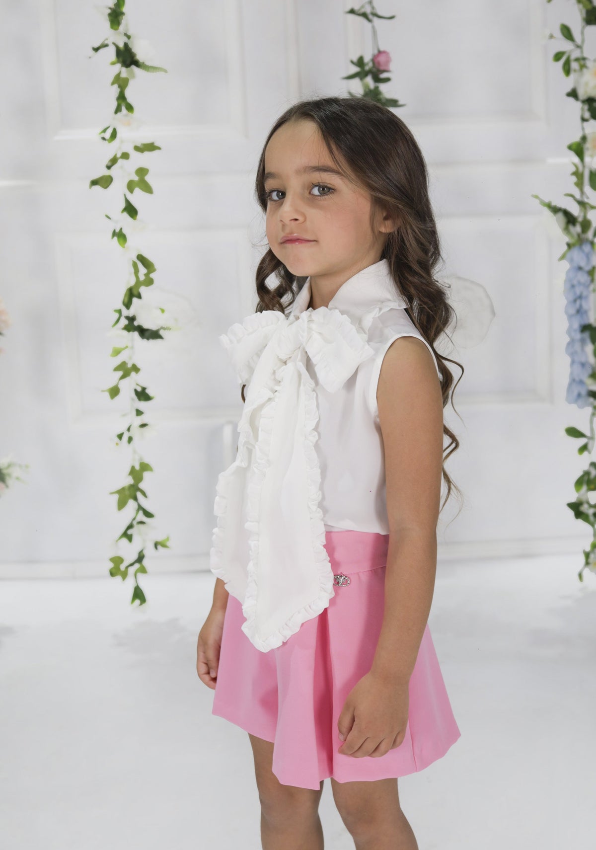 Camicia Fun & Fun bianco bambina