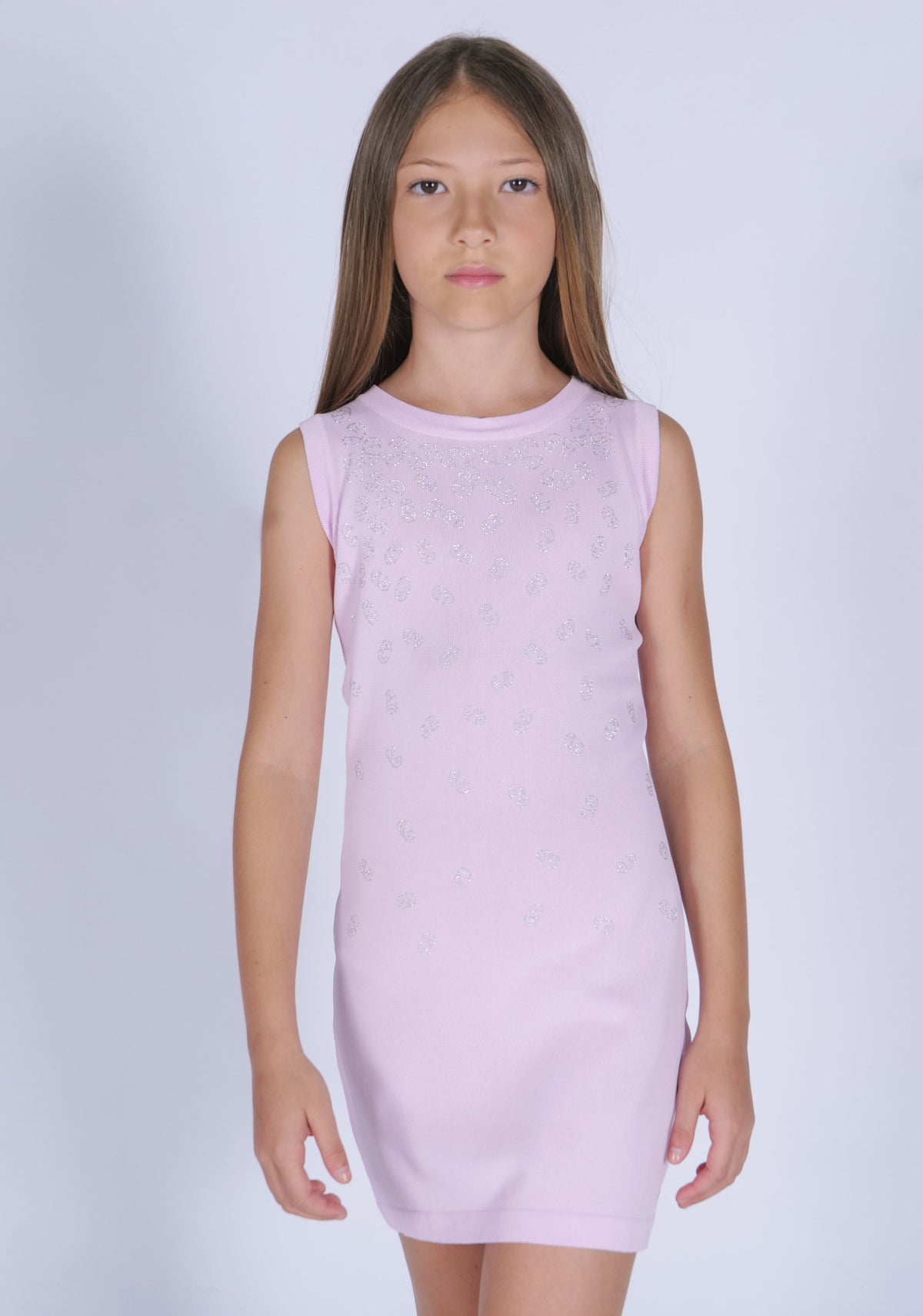 Vestito in Maglia Aderente con Scollo Rotondo