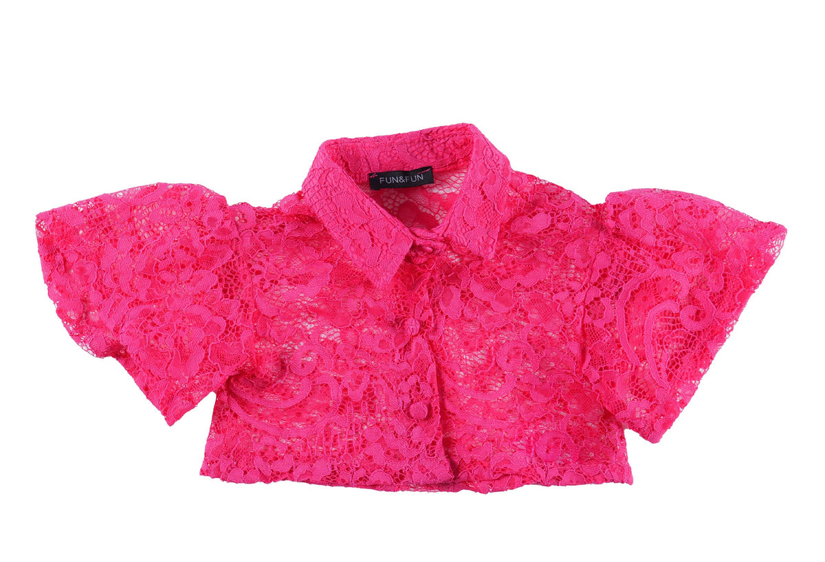 BLUSA IN PIZZO CON FODERA