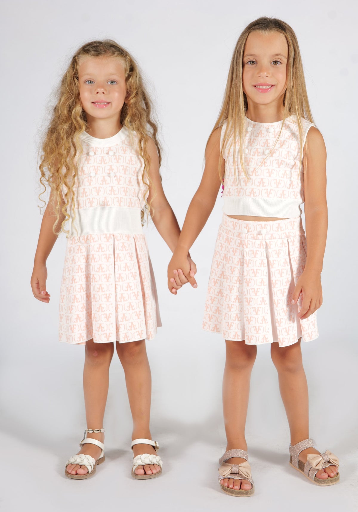 Top Off White/Salmone Fun&Fun Bambina - SS25