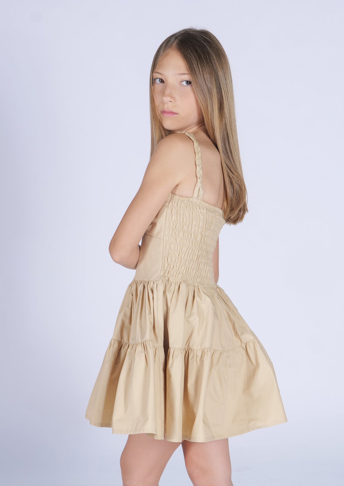 Vestito in Cotone con Bretelle Intrecciate