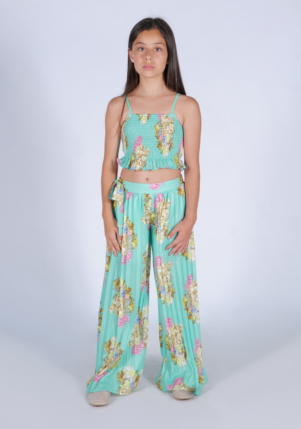 Top Viscosa Fluida Gold Fun&Fun Bambina - SS25