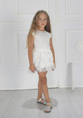 T-shirt Fun & Fun bianco bambina