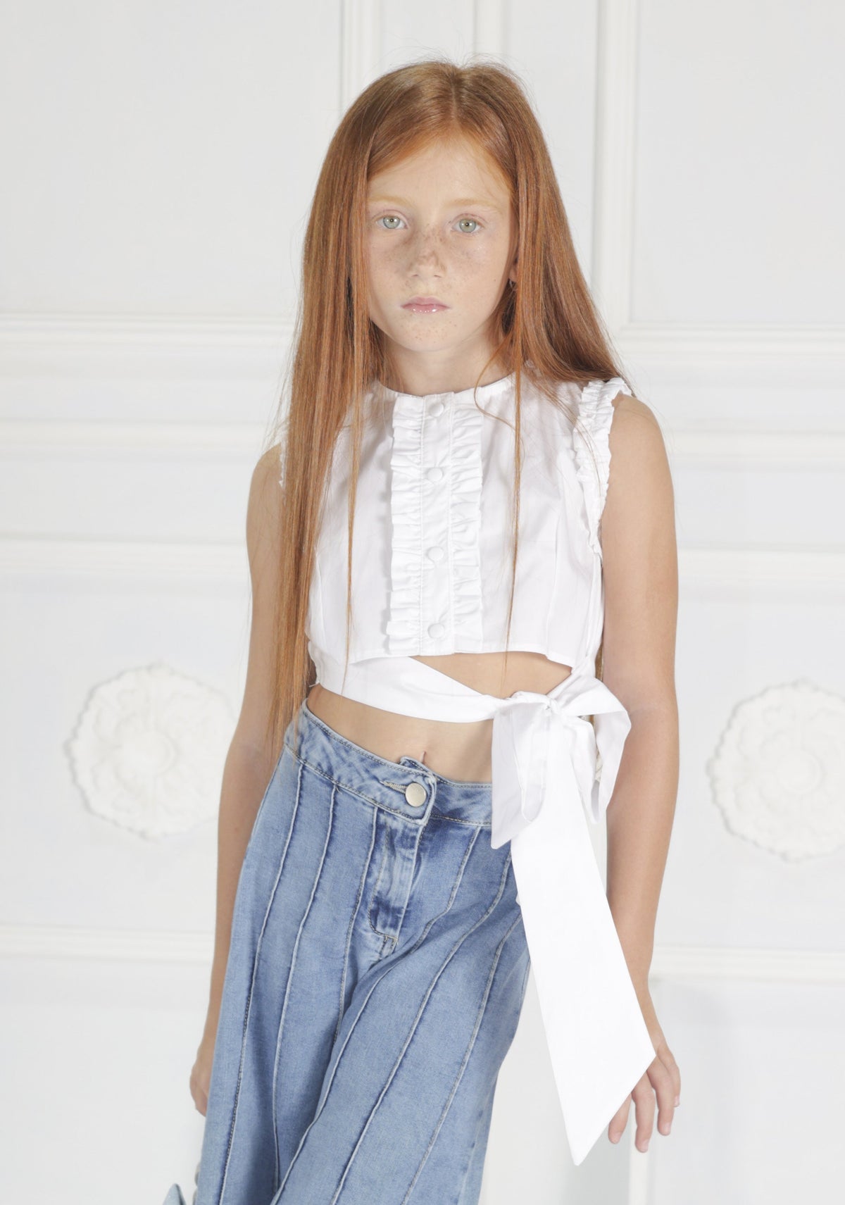 Camicia Fun & Fun bianco bambina