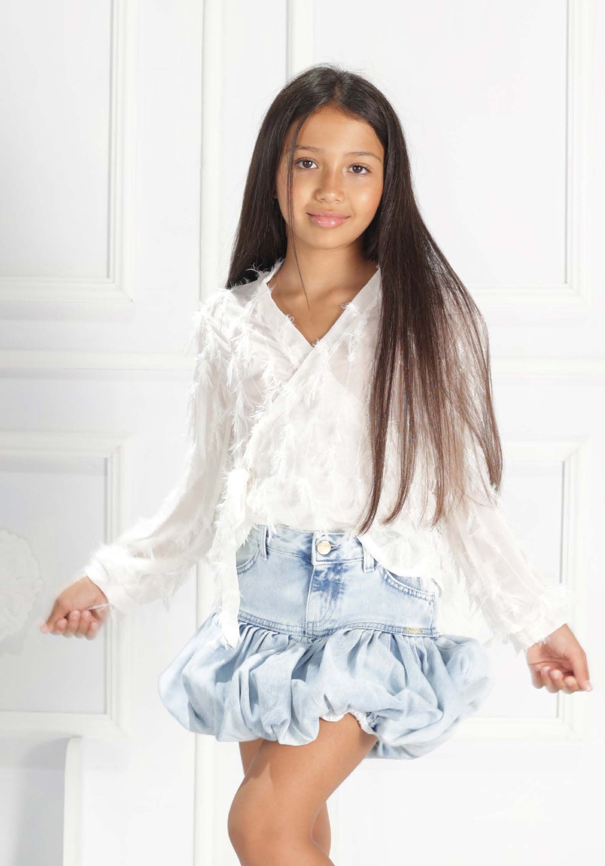 Camicia HLove bianco bambina 1