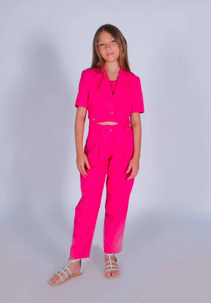 Pantalone in Tessuto Cotone Comfort con Tasche America e Fondo con Risvolto