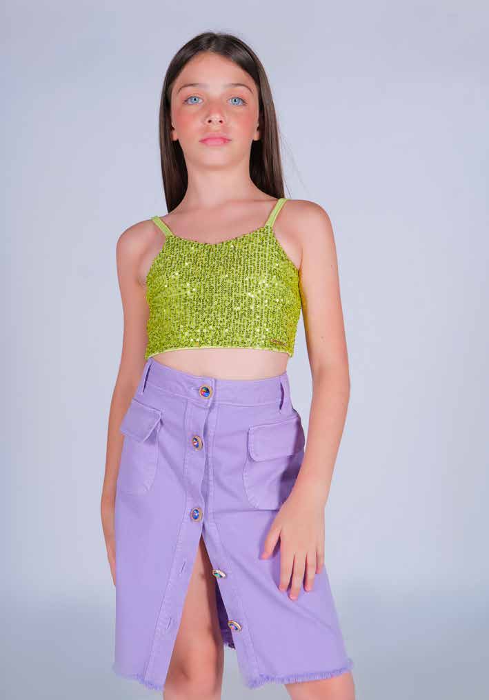 Marc Ellis Gonna Longuette in Jeans Colorato Junior - SS25
