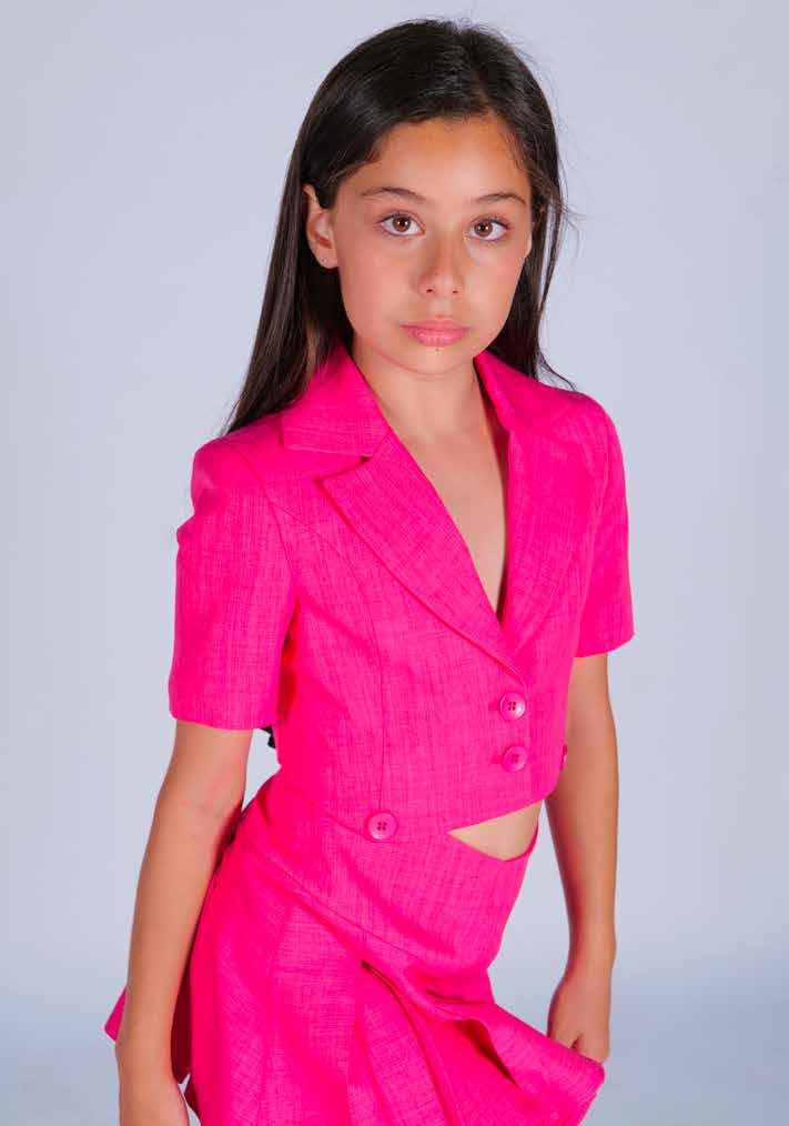 Giacchino Cropped in Tessuto Cotone Comfort con Bottoni in Tono