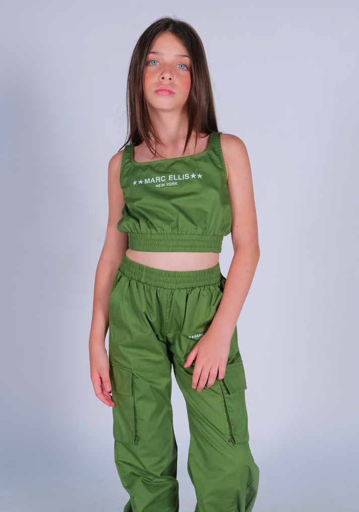 Top Cropped in Cotone con Spalla Larga e Stampa Logo a Contrasto