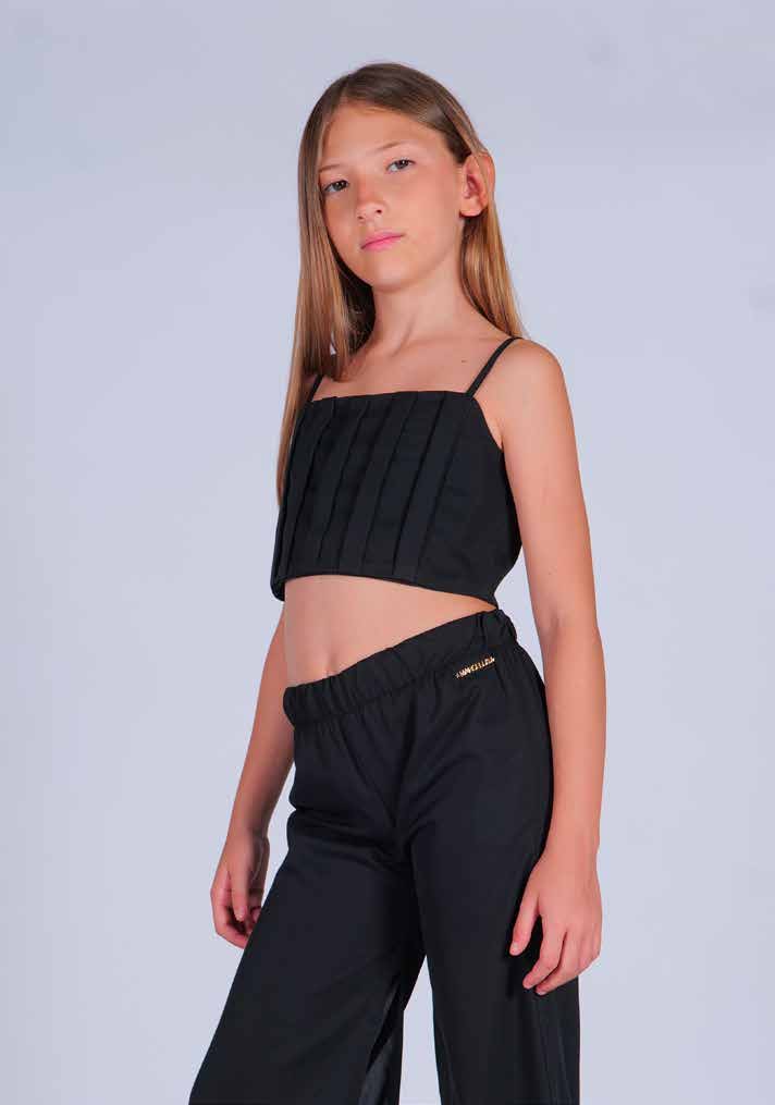 Marc Ellis Top Cropped in Tessuto Tecnico Junior - SS25