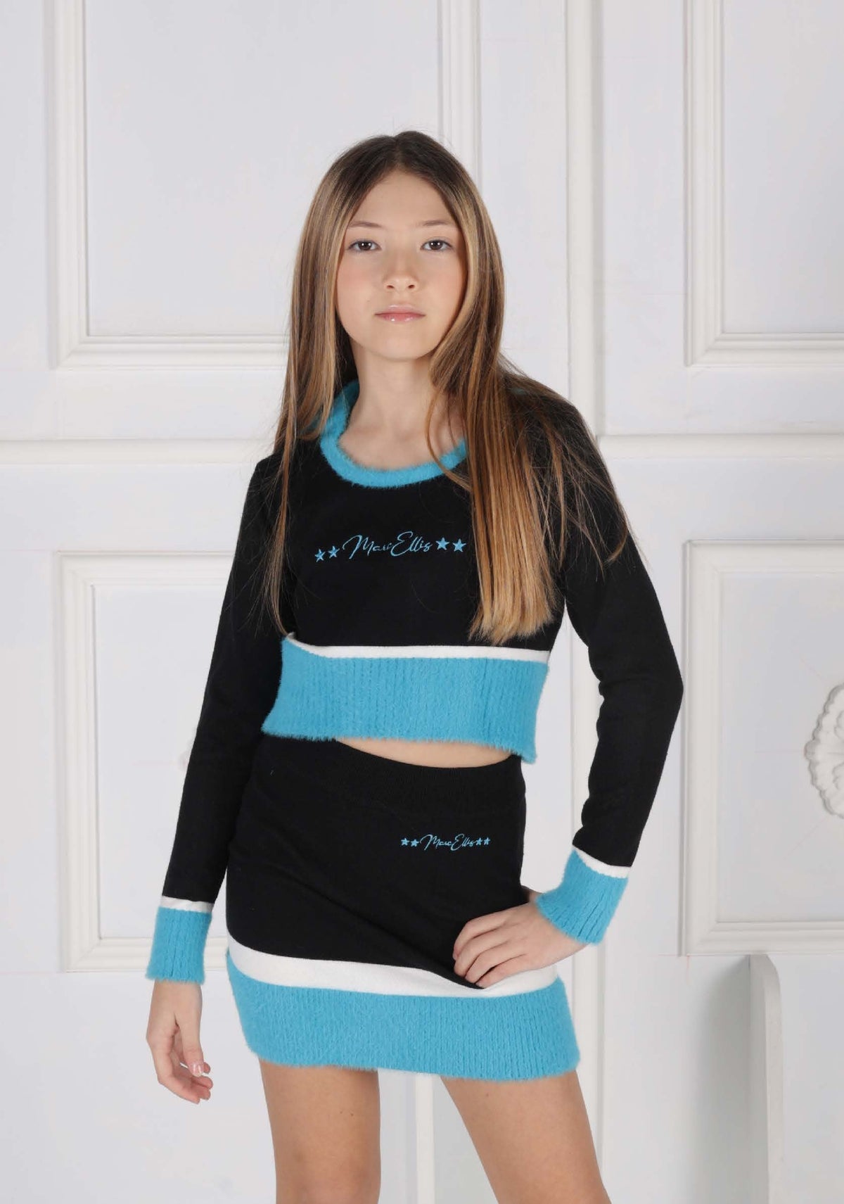 Marc Ellis Maglioncino Lana Coste Effetto Pelo Bambina - FW25