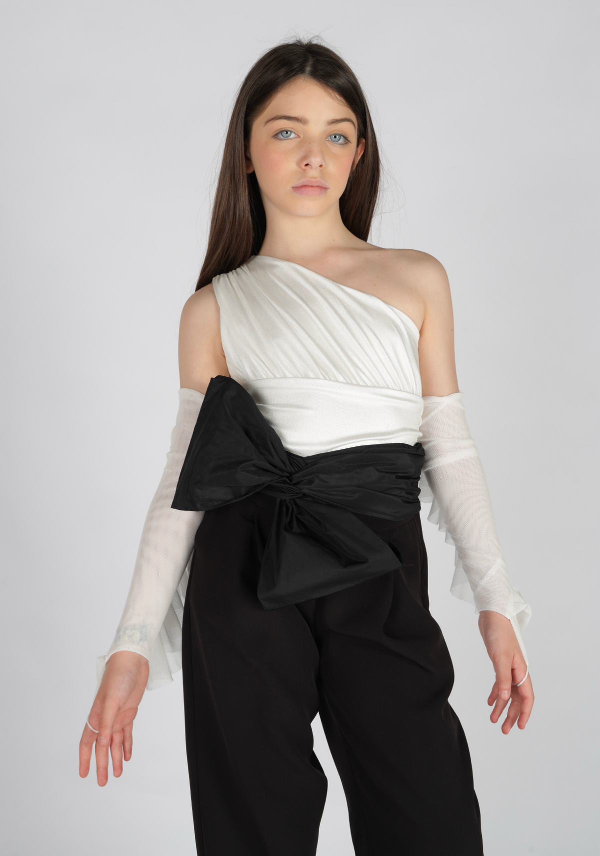Body Monospalla con Drappeggio e Chiusura a Pressione - Fun&Fun Couture