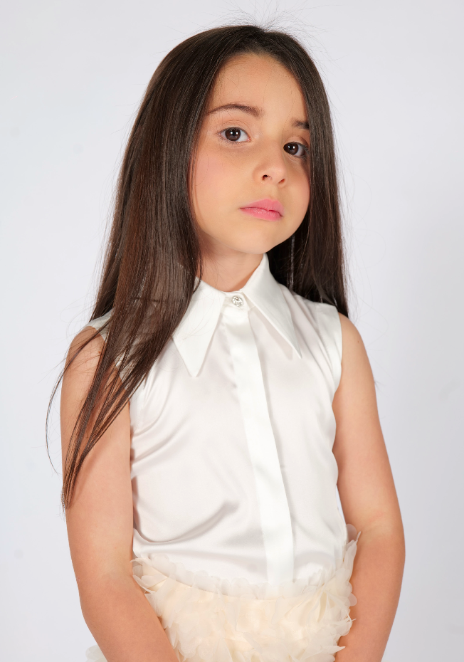 Camicia senza maniche con colletto e revers