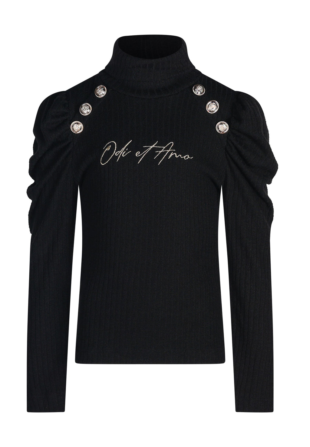Odi et Amo Pull Nero Junior Bambina 2 - FW23