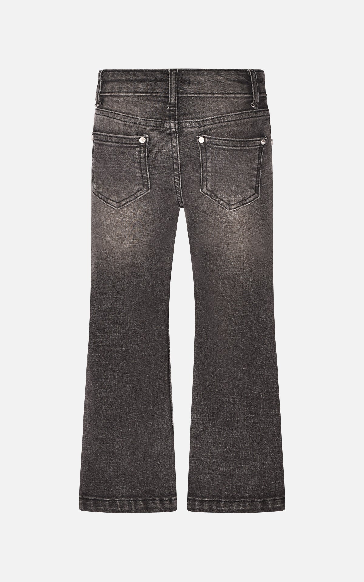 Pantaloni a Campana in Denim con Vita Regolabile