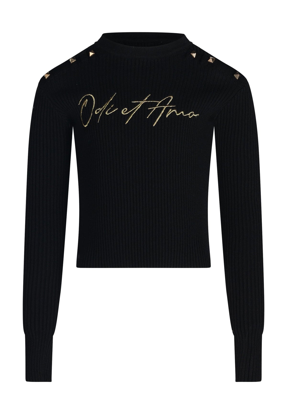 Odi et Amo Pull Nero Junior Bambina - FW23