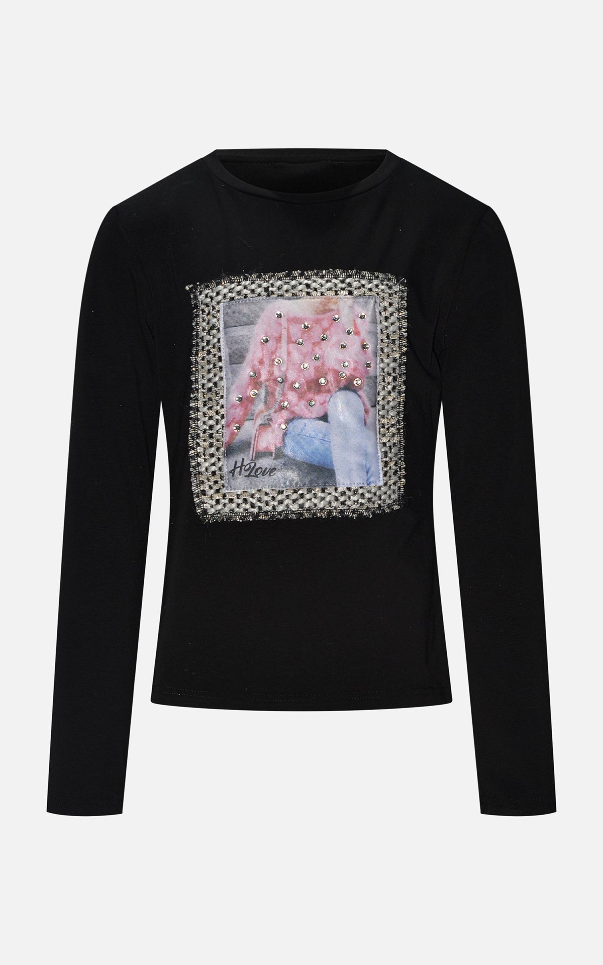 HLove T-shirt Nera Junior Bambina - FW24