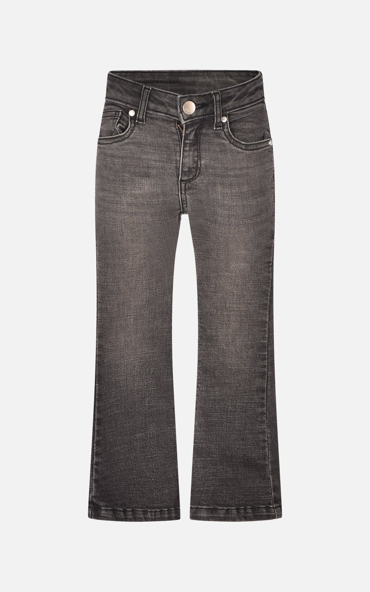 Pantaloni a Campana in Denim con Vita Regolabile