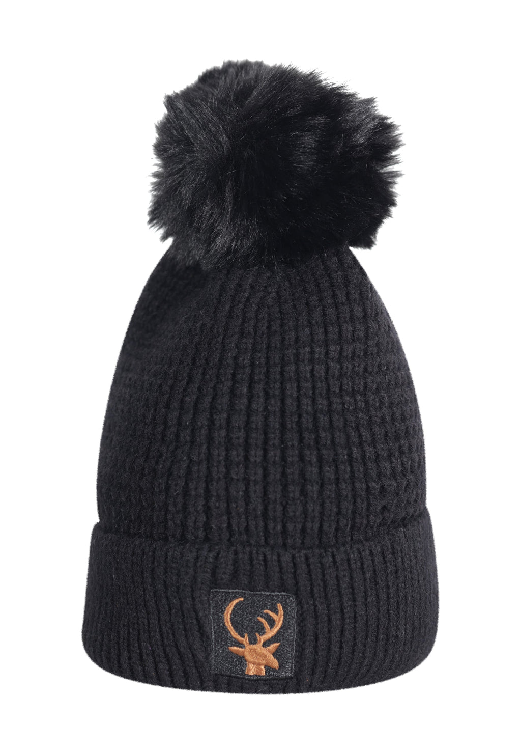Cappello Invernale con Ricamo Renna e Pon-Pon