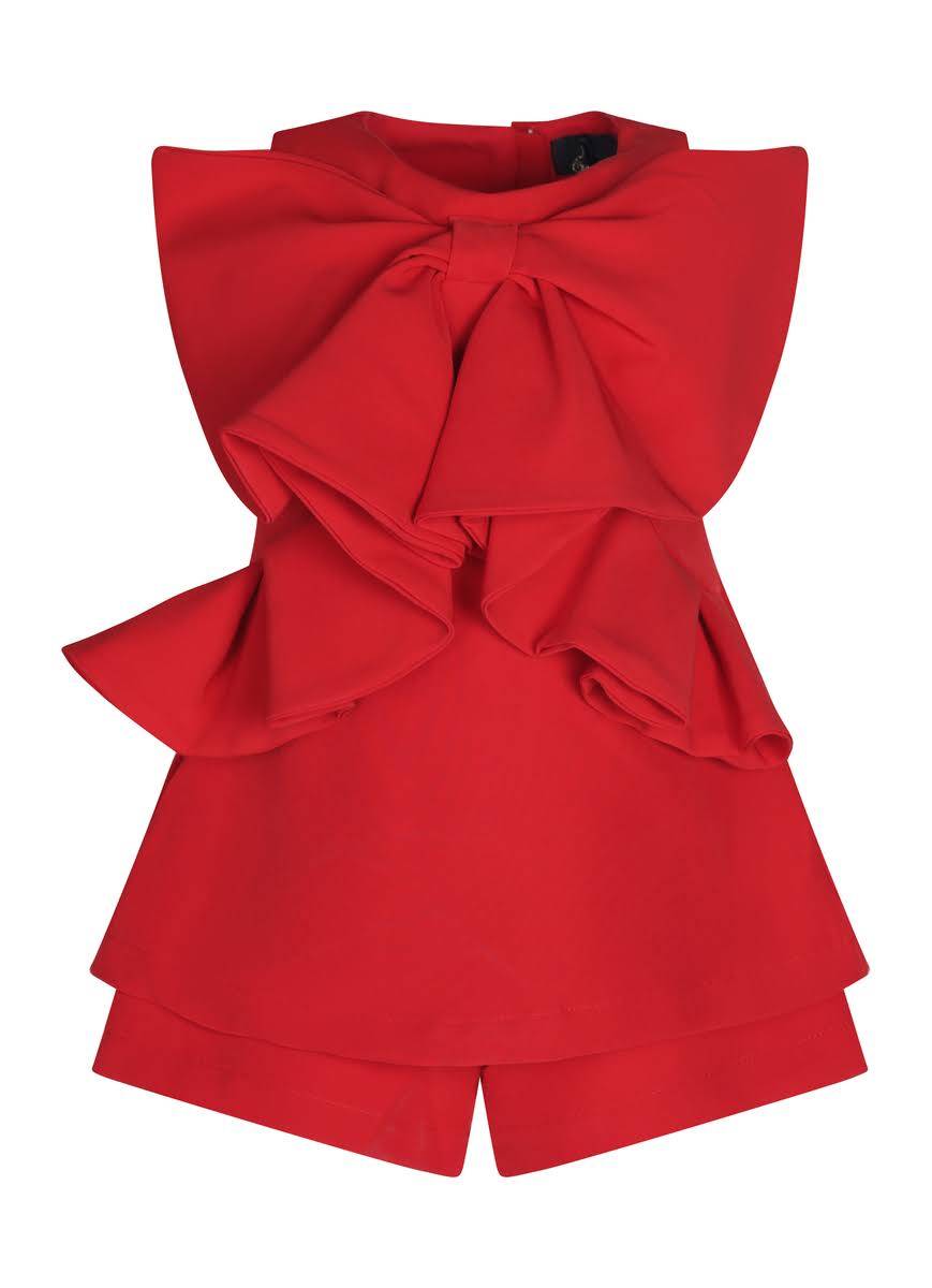 Fun&Fun Couture Tutina Rossa Baby Bambina - FW23